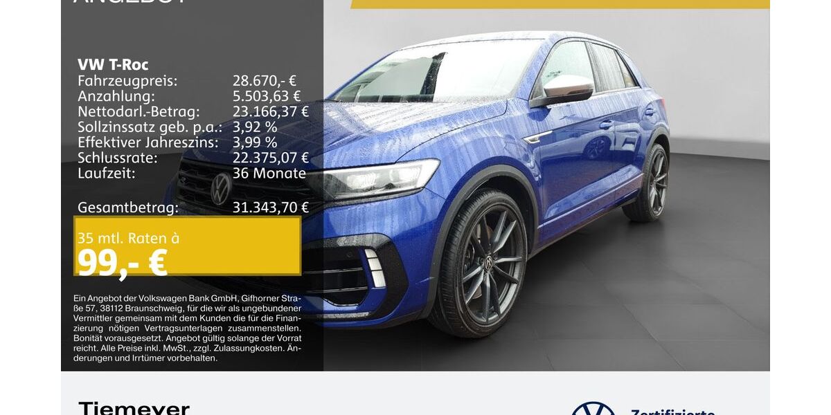 VW T-Roc 76.155 km 27.970 &euro; Bochum 44892
