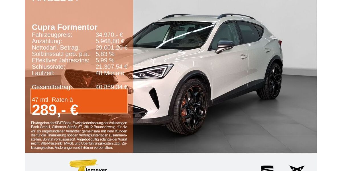 Cupra Formentor 56.254 km 34.570 &euro; Bochum 44809