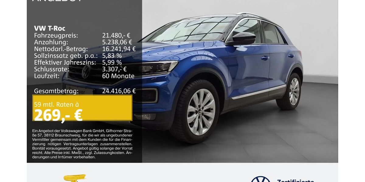 VW T-Roc 45.912 km 20.960 &euro; Lüdenscheid 58507
