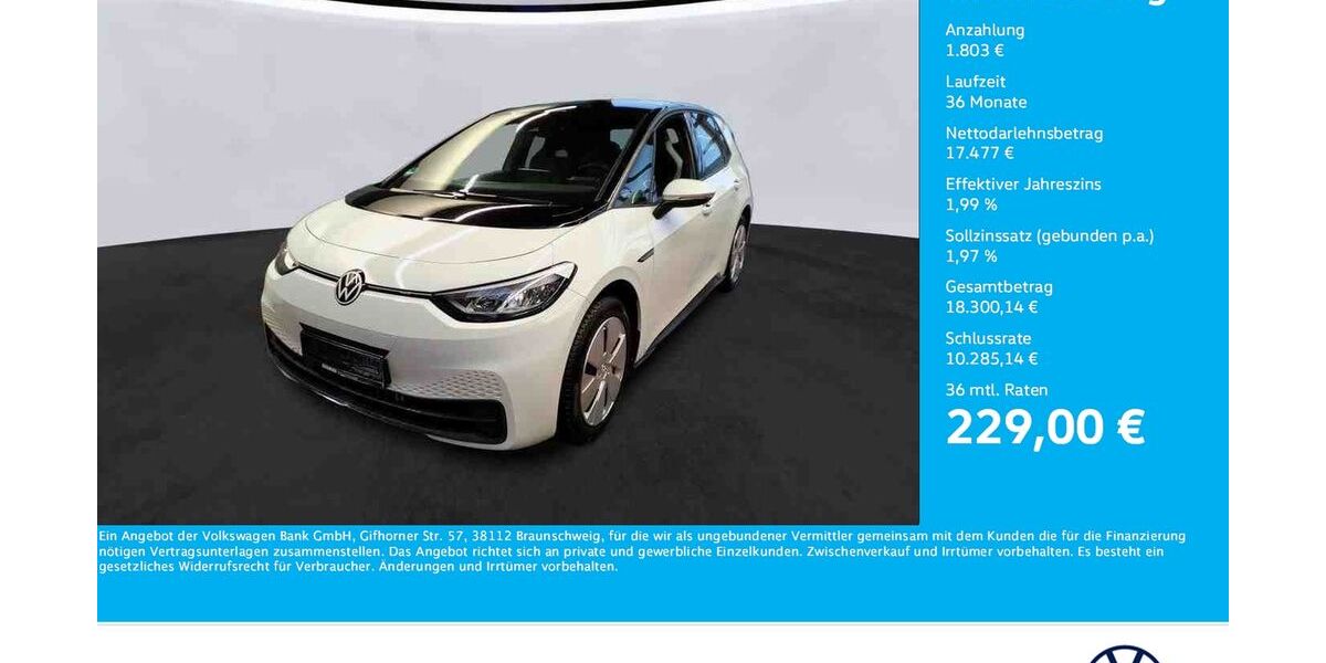 VW ID.3 37.282 km 19.216 &euro; Unna 59423