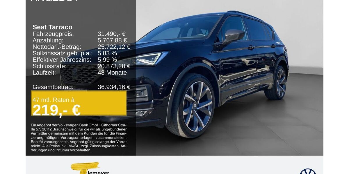 Seat Tarraco 127.701 km 30.980 &euro; Bochum 44892